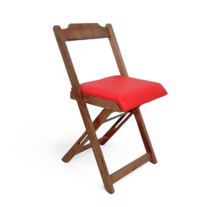 37 cadeira dobravel retratil imbuia de madeira com estofado fpf