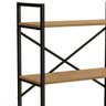 14 estante industrial metal e madeira organizador baixo 85x72cm freijo preto fosco