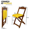 02 conjunto mesa dobravel mdf 120x70 imbuia c 4 cadeiras estofadas fpf
