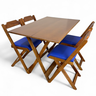 12 conjunto mesa dobravel mdf 120x70 imbuia c 4 cadeiras estofadas fpf