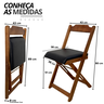26 conjunto mesa dobravel mdf 120x70 imbuia c 4 cadeiras estofadas fpf