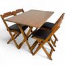 30 conjunto mesa dobravel mdf 120x70 imbuia c 4 cadeiras estofadas fpf