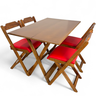 42 conjunto mesa dobravel mdf 120x70 imbuia c 4 cadeiras estofadas fpf
