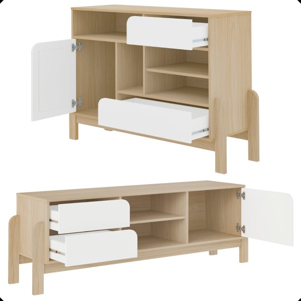 13 sala de estar nature com mesa de centro e aparador