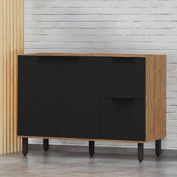 35 balcao para pia modulo de cozinha 120cm toscana