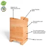 02 caixa inpa para abelhas sem ferrao eucalipto 3cm 3cm 12x12