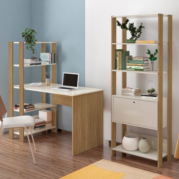 08 sala de estudos e home office match pinho preto