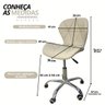 164 cadeira escritorio slim vegas base giratoria estofada