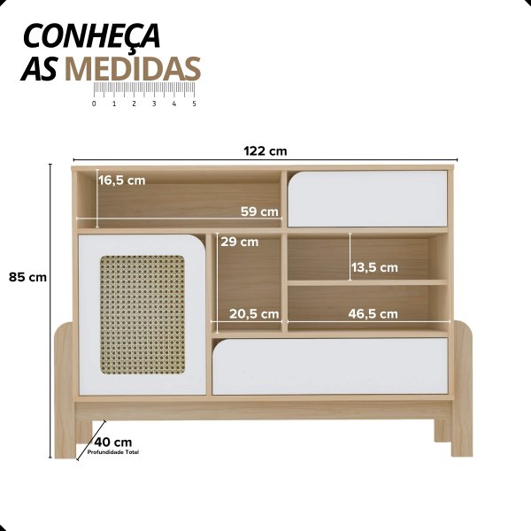 09 buffet aparador com detalhes curvados nature naturale branco palha