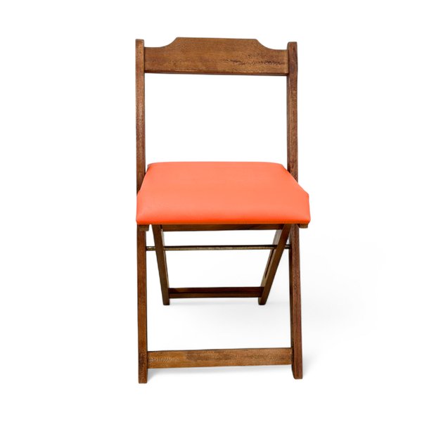 55 cadeira dobravel retratil imbuia de madeira com estofado fpf