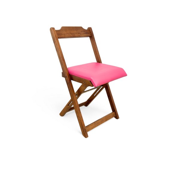 65 cadeira dobravel retratil imbuia de madeira com estofado fpf