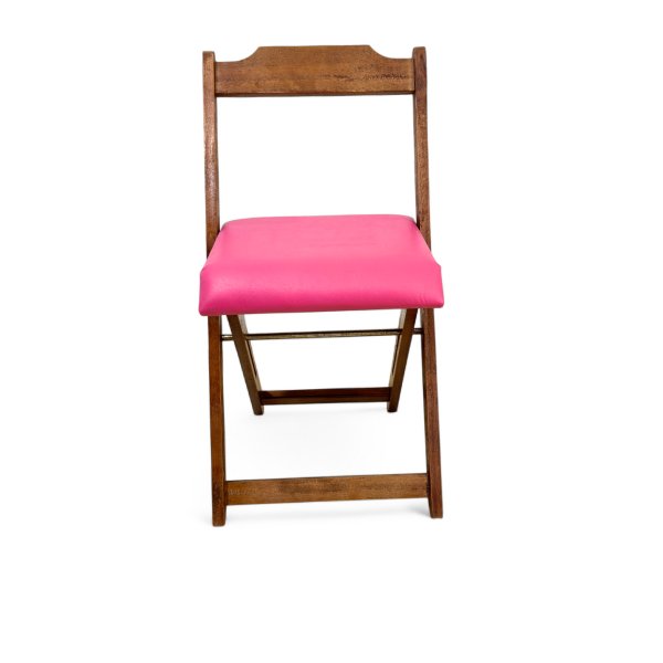 69 cadeira dobravel retratil imbuia de madeira com estofado fpf