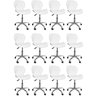 05 kit 12 cadeiras escritorio slim vegas base giratoria estofada