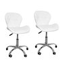 08 kit 2 cadeiras escritorio slim vegas base giratoria estofada