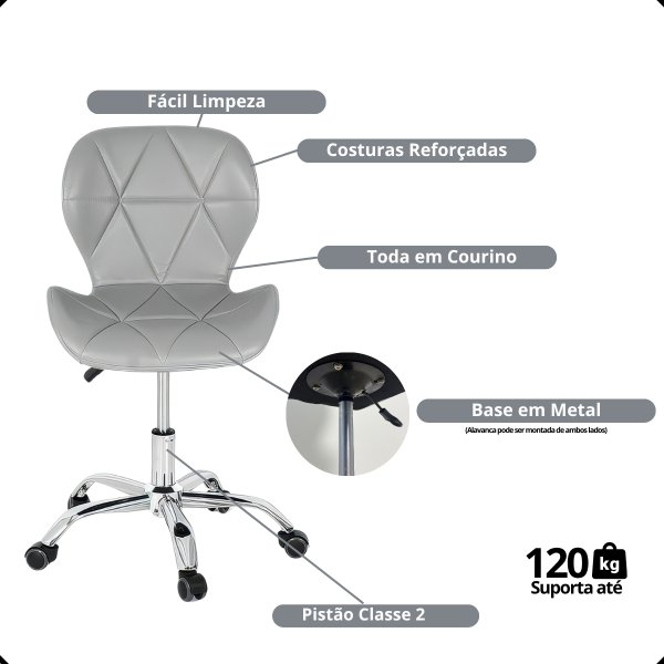 12 kit home office nomad 360 escrivaninha rotativa com cadeira vegas giratoria