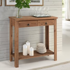 01 aparador mesa de apoio 2 gavetas rustico