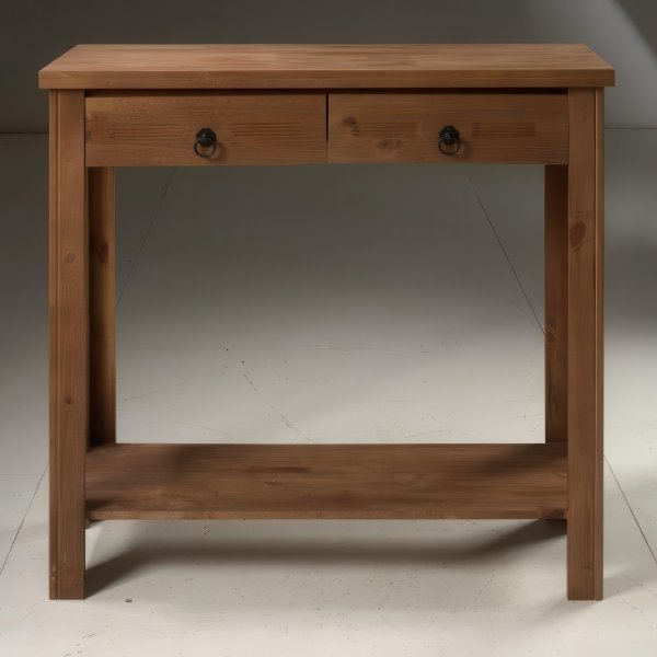 04 aparador mesa de apoio 2 gavetas rustico