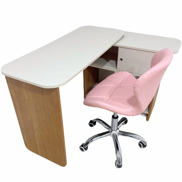 45 kit home office nomad 360 escrivaninha rotativa com cadeira vegas giratoria