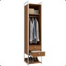 06 armario roupeiro slim 48cm cabideiro 2 gavetas 1 porta