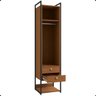 12 armario roupeiro slim 48cm cabideiro 2 gavetas 1 porta