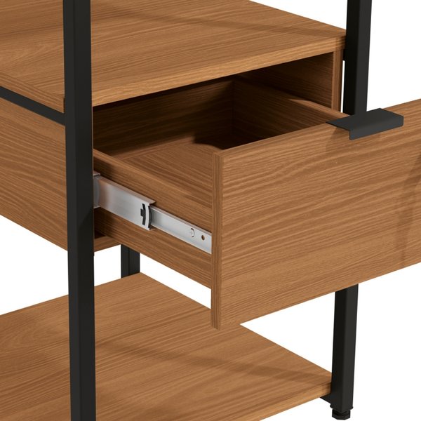 12 modulo auxiliar prateleiras e gaveta com chave mdp e aco