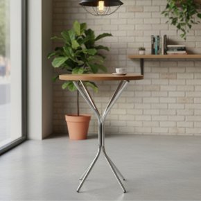 01 mesa bistro alta oxford cromada com tampo canela