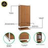 03 armario alto closet fechado 2 portas 2 gavetas e prateleira mdf e aco