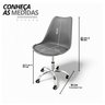 23 cadeira secretaria com base giratoria estofada icaro preto