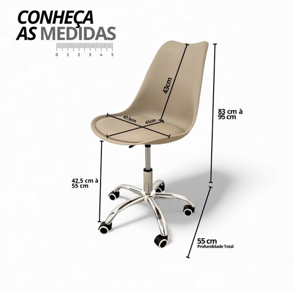 30 cadeira secretaria com base giratoria estofada icaro preto