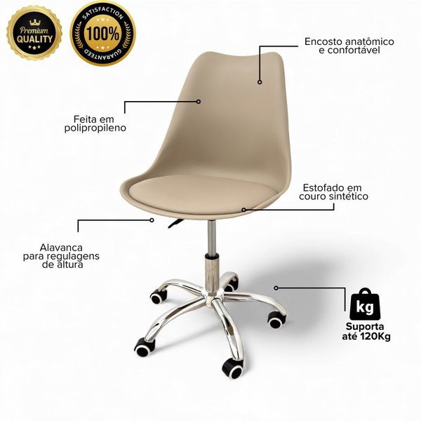 31 cadeira secretaria com base giratoria estofada icaro preto