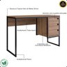 03 conjunto home office industrial escrivaninha com gaveteiro e cadeira executiva pro