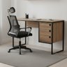 08 conjunto home office industrial escrivaninha com gaveteiro e cadeira executiva pro
