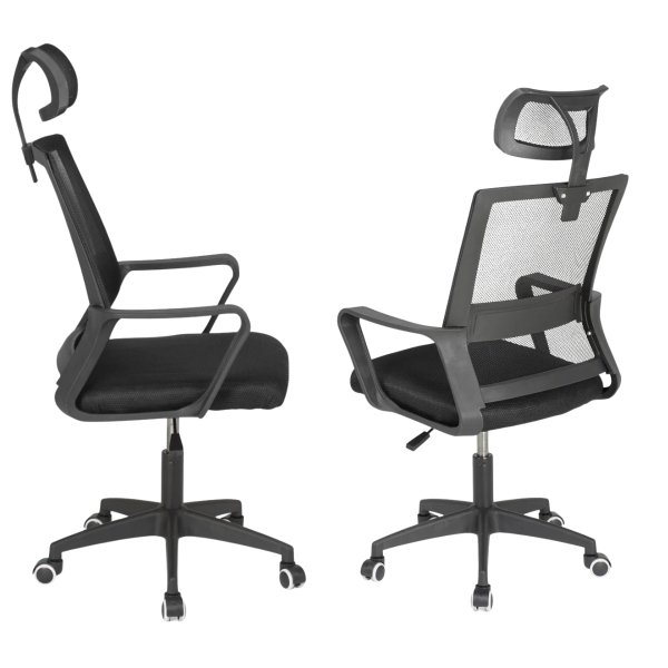 05 conjunto home office executivo mesa florence cadeira giratoria pro preto