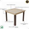 03 mesa de jantar quadrada primer madeira 90cm