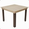 04 mesa de jantar quadrada primer madeira 90cm