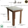 03 conjunto mesa dobravel 110cm mdf e madeira com 4 banquetas baixas