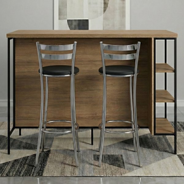 03 bancada gourmet ilha industrial mel grafite com 2 banquetas jade