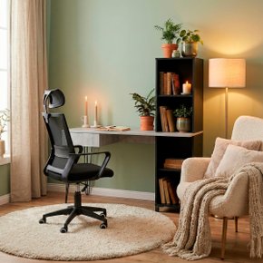 01 conjunto escritorio sala estudos mesa fusion com cadeira executiva