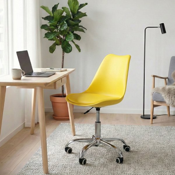 40 cadeira secretaria com base giratoria estofada icaro