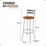 27 banqueta alta cromada para bistro jade