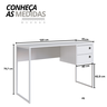 37 escrivaninha mesa de computador industrial 2 gavetas