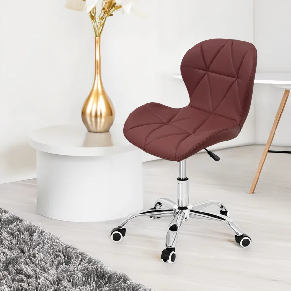 24 cadeira escritorio slim vegas base giratoria estofada cinza