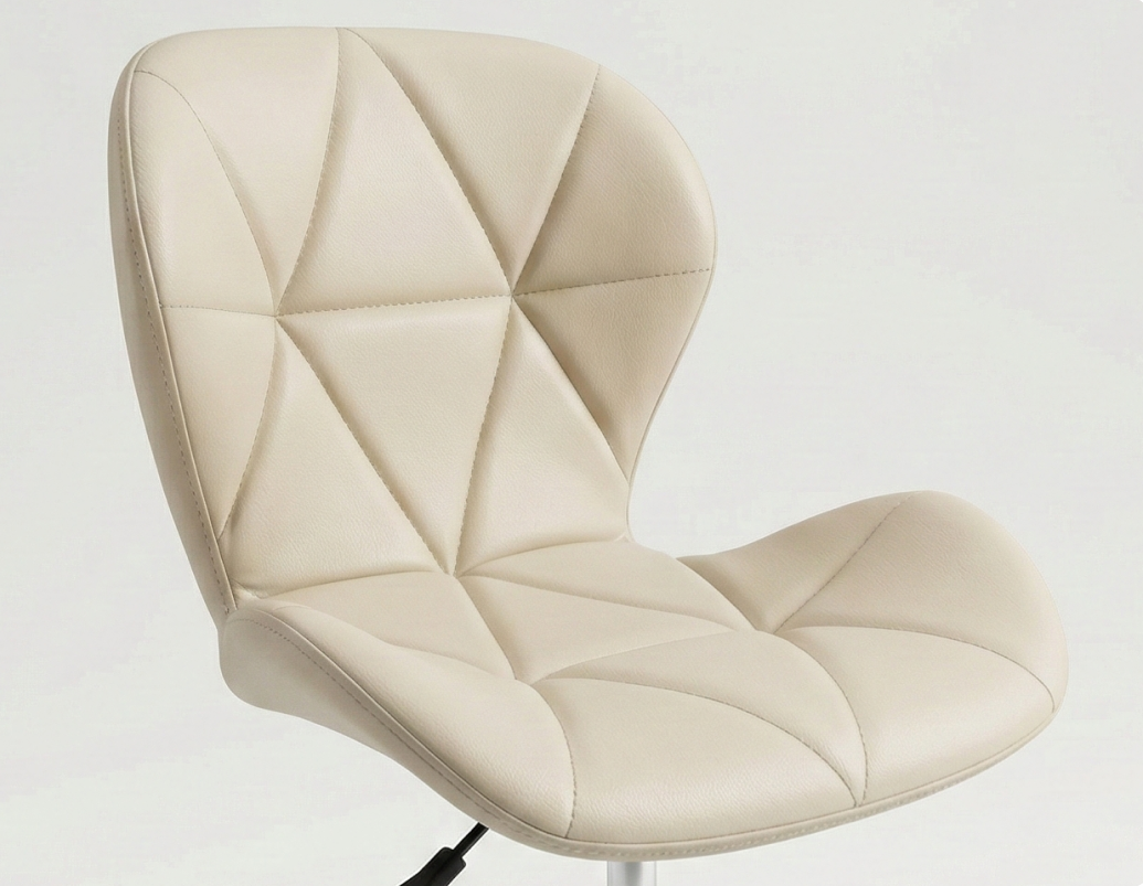 Detalhe do assento estofado da cadeira