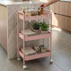 27 carrinho multiuso organizador 3 prateleiras em ferro