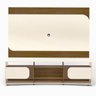 11 sala de estar completa rack painel buffet mesa centro e apoio elegance cedro off white