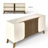13 sala de estar completa rack painel buffet mesa centro e apoio elegance cedro off white