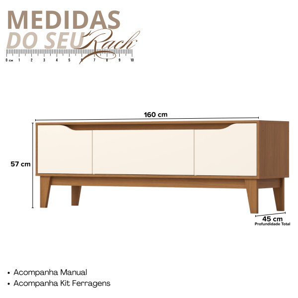 02 rack bancada buffet veneto 160cm
