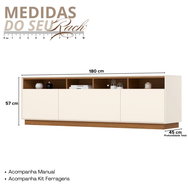 02 rack bancada buffet orion 180cm