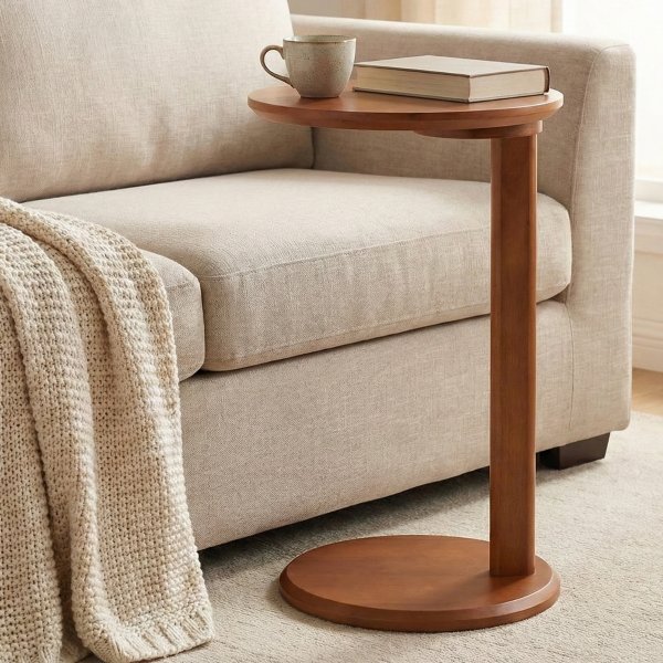 02 mesa de apoio aparador de madeira macica sabrina nozes