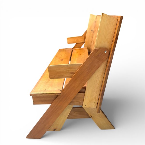 04 banco de madeira que vira mesa 6 lugares